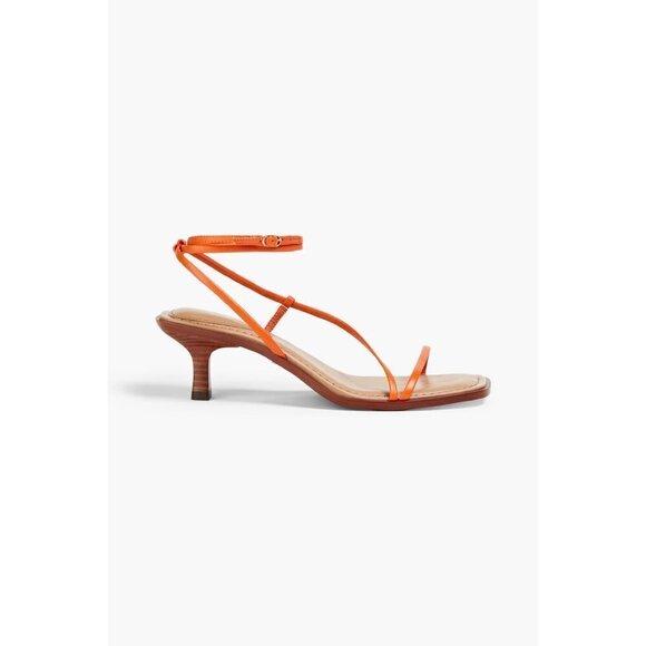 SAM Edelman BNWT "Dominique" ankle strap kitten heel women NEW orange - Picture 1 of 9